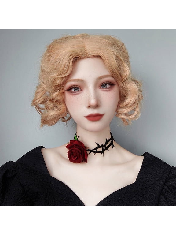 Halloween Costumes Jewelry for Women - Steampunk Black Lace Choker Necklace Jewelry Accessories, Vampire Choker Necklace Costume