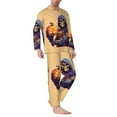 thumbnail image 1 of Halloween Costumes Mens Pajamas Set, Halloween Pumpkin Skull Halloween Pajamas Button Down Long Sleeve Loungewear Halloween Sleepwear Pjs sets for Men, 1 of 7