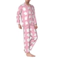 thumbnail image 1 of Halloween Costumes Mens Pajamas Set, ghost pattern 4 Halloween Pajamas Button Down Long Sleeve Loungewear Halloween Sleepwear Pjs sets for Men, 1 of 7