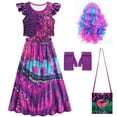 thumbnail image 1 of Halloween Costumes Rise of Red Cosplay 5Pcs, Top, Skirt, Handbag, Gloves and Wig Outfit, Full Dress-Up for Anime Themed Party Events, 1 of 7