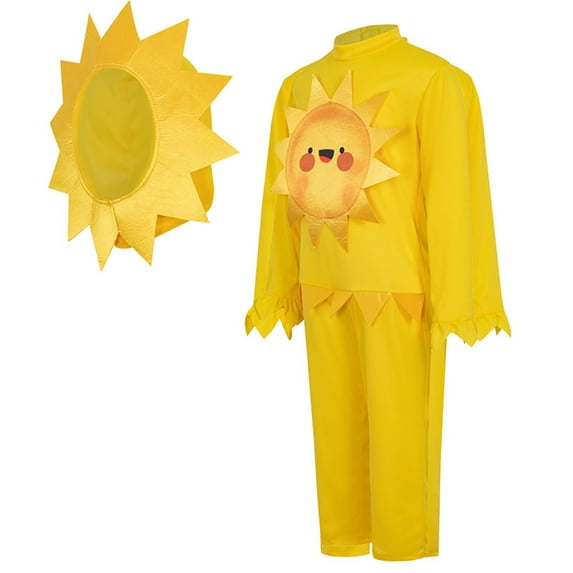 Halloween Sunflower for Kids Court Dress Outfit Boys Girls Stage Performance Theme Fashion Show, 120