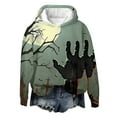 Halloween Costumes Woman 2024 Pumpkin Bats Print Hooded Sweatshirts