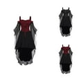 thumbnail image 1 of Halloween Costumes Woman 2025 Stunning Gothic Dresses Plus Size Midi Fashion Long Flare Sleeve Irregular Length Short Sleeve Chiffon Party Dress for Women, 1 of 6