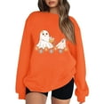 Halloween Costumes for Women Cute Ghost Graphic Pullover Sweaters Long