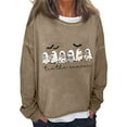 Halloween Costumes for Women Cute Ghost Graphic Pullover Sweaters Long