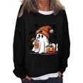 Halloween Costumes for Women Cute Ghost Graphic Pullover Sweaters Long
