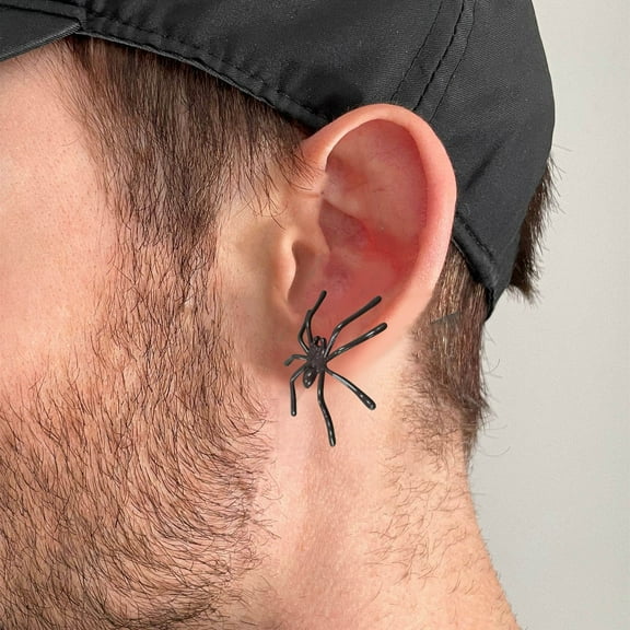 Halloween Costumes for Women Men, Halloween Stud Earrings for Women Men, Spider Earrings Scary Funny Spider Halloween Decorations Cosplay Party Supplies Gifts