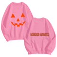 Halloween Costumes for Women Red Pumpkin Face Graphic Pullover Tops
