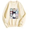Womens Print Sweatshirt Oversize Sweatshirts Crewneck Long Sleeve
