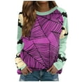Halloween Costumes for Women Pumpkin Ghost Print Pullover Tops Long