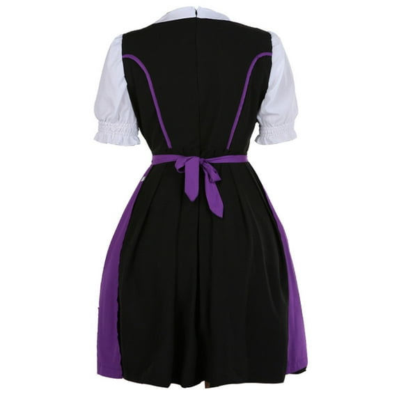 Halloween Costumes for Women Women's Cute Dresses Costume Maid Servant Cosplay Dresses Puff Sleeve Garment Acting Clothes Oktoberfest Mini Dress