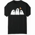 thumbnail image 1 of Halloween Cotton Casual Ghost Graphic Tee T Shirt Top Soft Fashion and Comfortable Black S-5XL, 1 of 5