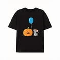 thumbnail image 1 of Halloween Cotton Casual Pumpkin Mouse Graphic Tee T Shirt Top Soft Comfortable Black S-5XL, 1 of 5