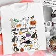 thumbnail image 1 of Halloween Cotton Letter Goose Graphic Humor for Fall Tee T Shirt Top Short Sleeve Round Neck White S-5XL, 1 of 5