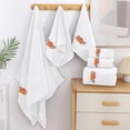thumbnail image 1 of Halloween Cotton Towel Set 6-Piece Includes 2 Bath Towels 2 Hand Towels 2 Square Towels Soft Absorbent Bathroom Collection White Cotton, 1 of 1