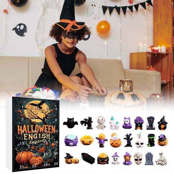 Halloween Countdown Surprise Blind Box 24 Days Resin Black 1pc