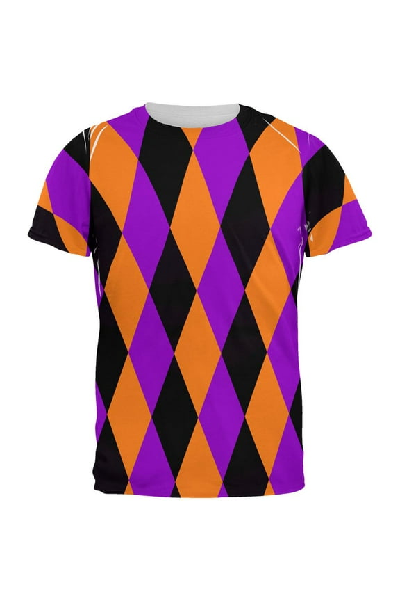 Halloween Court Jester Costume All Over Mens T Shirt Multi 2XL