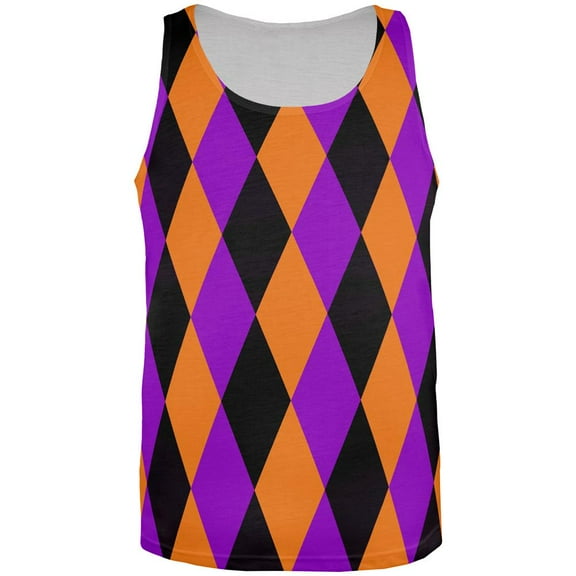 Halloween Court Jester Costume All Over Mens Tank Top Multi LG