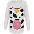 thumbnail image 1 of Halloween Cow Costume Udders Funny Maternity Soft Long Sleeve T Shirt White LG, 1 of 1