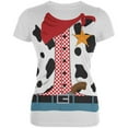 thumbnail image 1 of Halloween Cowgirl Costume Juniors Soft T Shirt White 2XL, 1 of 1