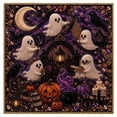 thumbnail image 1 of Halloween Craft Kit, Halloween Pearl Art Diy Kit, Halloween Wall Art, 10X10 Inch Spooky Ghost Diamond Art Set, Complete All-In-One Material Package for Beginners and Casual Craft, 1 of 2