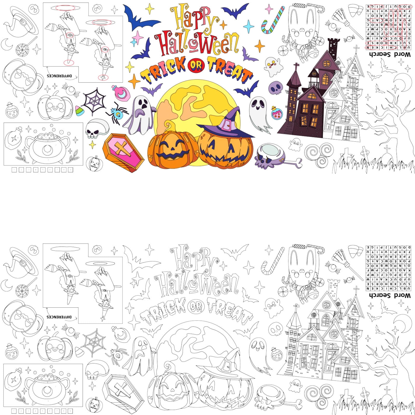 Halloween Crafts For Kids,Giant Disposable Paper Halloween Coloring ...
