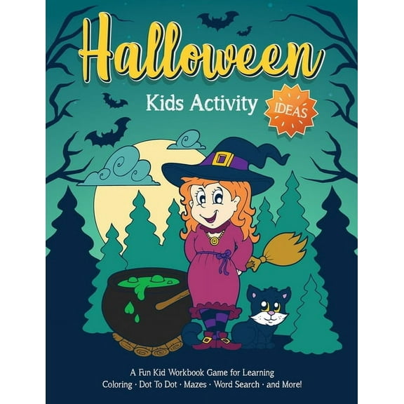 Halloween Crafts Halloween Kids Activity Ideas: Fantastic activity book for boys and girls: Word Search, Mazes, Coloring Pages, Connect t, Book 5, (Paperback)