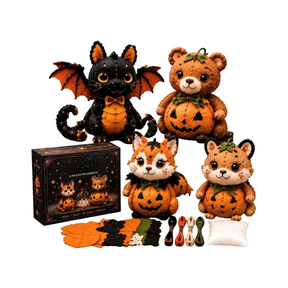 Halloween Crafts for Student Diy Plush Kit Make Your Own Halloween Stuffed Animals Fun Pumpkin Crafts for Student Home Halloween Activity Set 1 Pack