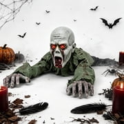 Halloween Crawling Zombie Crawling Animatronic with Light & Sound