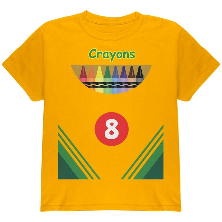 Gold Crayon Box Halloween Costume T-Shirt Gold Crayon Box Halloween Costume T-Shirt