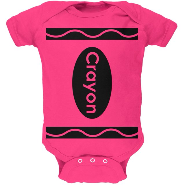 Halloween Crayon Costume Hot Pink Soft Baby One Piece 1218 months