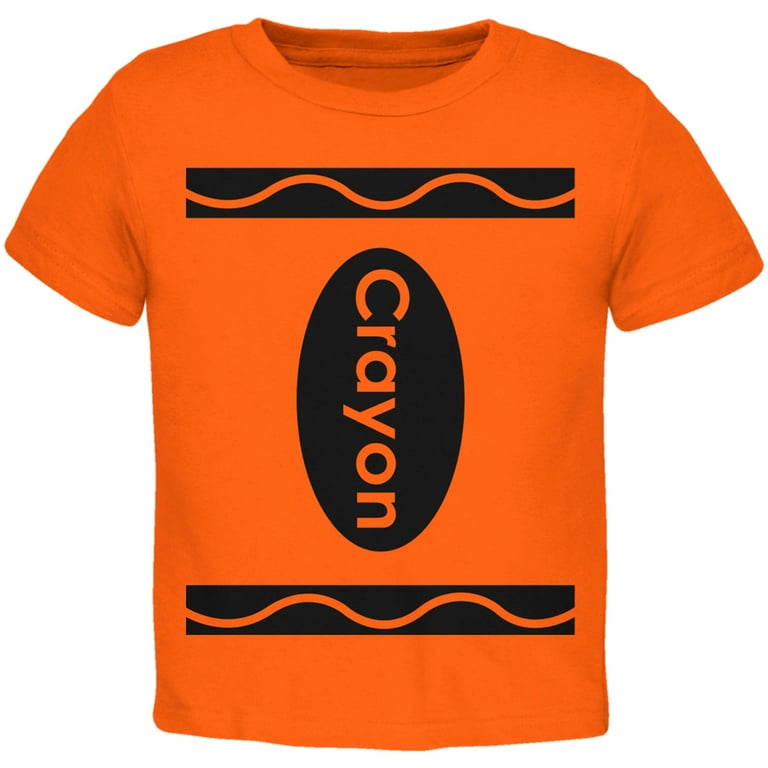 Orange Crayon Box Full Set Of Crayons Halloween Costume T-Shirt