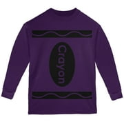 Halloween Crayon Costume Youth Long Sleeve T Shirt Purple YSM