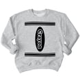 thumbnail image 1 of Halloween Crayon Shirt Costume For Teams Groups Crewneck Sweatshirt, 3XL, H. Grey, 1 of 6