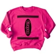thumbnail image 1 of Halloween Crayon Shirt Costume For Teams Groups Crewneck Sweatshirt, M, Cyber Pink, 1 of 6