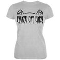 thumbnail image 1 of Halloween Crazy Cat Lady Juniors Soft T Shirt Heather LG, 1 of 2
