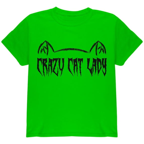 Halloween Crazy Cat Lady Youth T Shirt