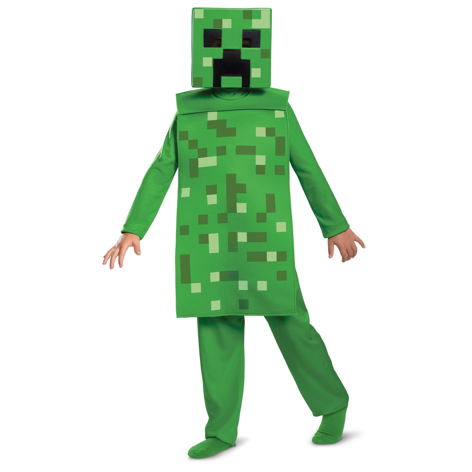 Minecraft Creeper Jumpsuit Classic Halloween Fancy-Dress Costume