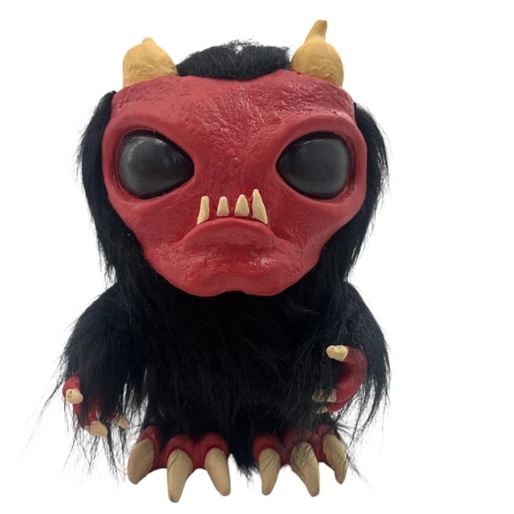 Halloween Creepy Alien Resin Figurine, Scary Monster Desktop Statue with Fur Detail, Horror Ghost Creature Tabletop Decor for Home Office Shelf, Spooky Halloween Decorative Sculpture Ornament