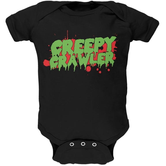 Halloween Creepy Crawler Black Soft Baby One Piece - 0-3 months