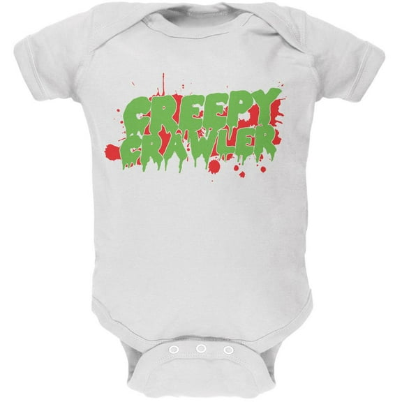 Halloween Creepy Crawler White Soft Baby One Piece - 9-12 months