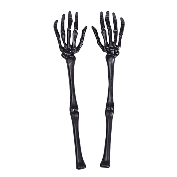Halloween Creepy Skeleton Stakes 2 Pcs — Gold Finish with Eerie Shadows, Halloween Decorations for Front Yard Pathways, Trick or Treat Routes & Outdoor Haunted Displays for Halloween