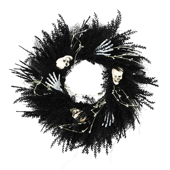 Halloween Creepy Skeleton Wreaths — 3D Ghost Hands with Eerie Vibe, Halloween Decorations for Halloween Parties & Trick or Treat Nights for Halloween with spooky Halloween setups