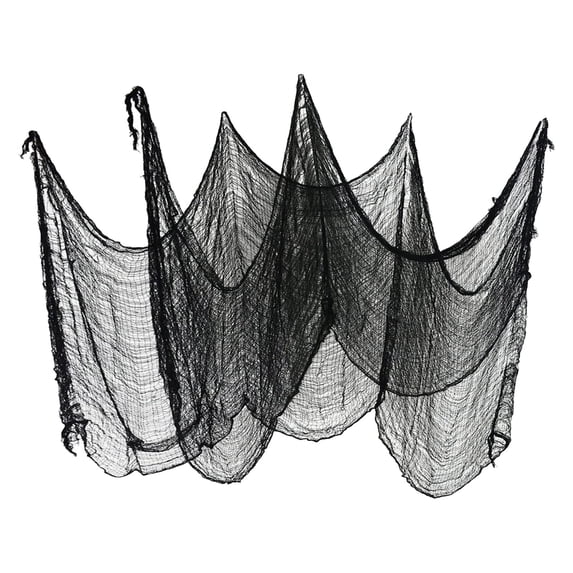 Halloween Creepy Spooky Gauze Cloth Black Cheesecloth Scary Halloween Decorations,Freaky Loose Weave Creepy Gauze for Haunted House Home Wall Patio Garden,72.05x29.92 inch