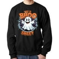 thumbnail image 1 of Halloween Crewneck Sweatshirt This is Bhoo Sheet- Black Color | 8oz 50/50 Cotton/Polyester Gildan Heavy Blend Unisex Soft Fleece Sweater, Size S, 1 of 6
