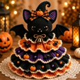 thumbnail image 1 of Halloween Crochet Tabletop Decor DIY Kit, Bat Character Tree Craft for Adults, Handmade Holiday Home Decor, 6.69 in, 1 of 3