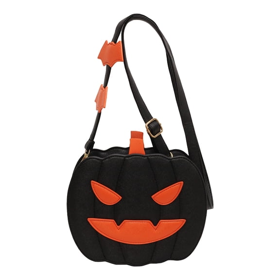 Halloween Crossbody Bag for Women Faux Leather Small Pumpkin Purse Stylish and Fun Halloween Accessories