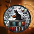 thumbnail image 1 of Halloween Crow Acrylic Wall Hanging Pendant - 7.87" Round Spooky Scene Decor with Metal Chain - Door, Window & Wall Decoration, 1 of 6