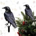 thumbnail image 1 of Halloween Crow Decorations - 11" Black Plastic Yard Stake for Graveyard Decor, Gothic Party Ornaments, Christmas Tree Topper, Weather-proof for Outdoor Garden Back Yard Lawn Decor, 1 of 7