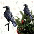 thumbnail image 1 of Halloween Crow Decorations - 12 Inch Outdoor Stake for Yard/Tree (Dual-Purpose Christmas & Spooky Season), 1 of 7